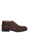 Santoni Tonal Sole Ankle Boots In Brown
