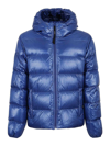 Aspesi Budd Puffer Jacket In Shiny Blue Fabric In Light Blue