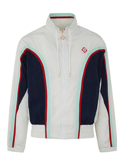 Casablanca Side Panelled Shell Suit Track Jacket In White