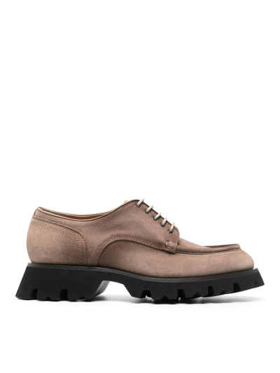 Santoni Gunnar Lace Up Shoes In Brown