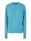Drumohr Crew Neck Long Sleeve Sweater In Azul