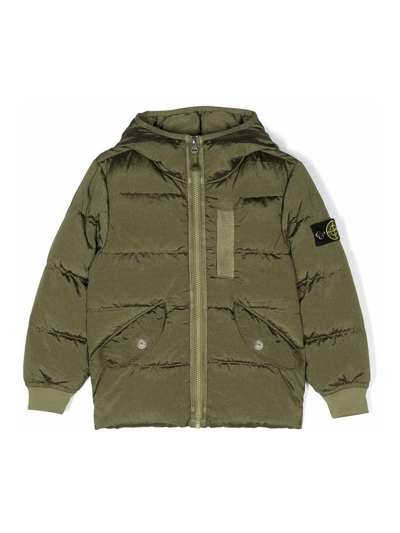 Stone Island Junior Kids' Puffer Jacket In Green