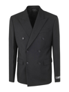 Versace Tailoring Jacket In Wool In Black