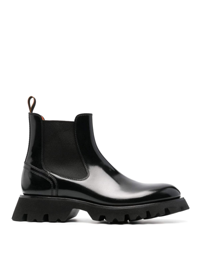 Santoni Frankie Chelsea Boots In Black