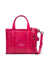 Marc Jacobs The Shiny Crinkle Mini Tote In Fuchsia
