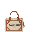 BALMAIN B-ARMY LOGO BAG WITH LEATHER DETAILS