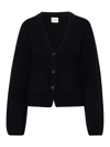 Khaite Scarlet Knitted Cardigan In Blue