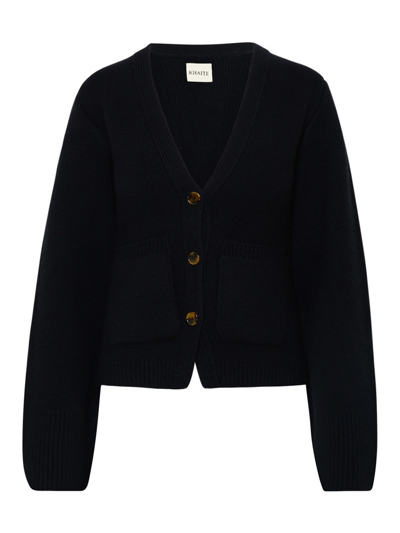 Khaite Cardigan Scarlet In Cashmere Nero In Black