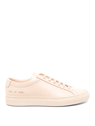 Common Projects Original Achilles Low Leather Trainers In Naranja