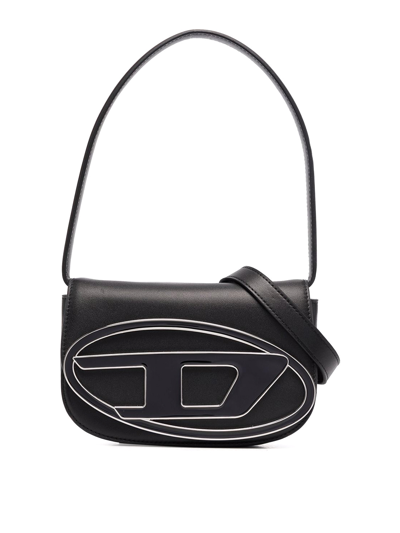 Diesel Shoulder Bag With Logo In Black
