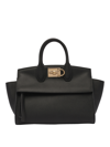 Ferragamo Studio Hand Bag In Black