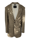 R13 Oversized Ragged Blazer In Brown
