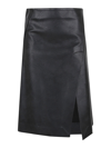 Stella Mccartney Draped Midi Skirt In Black