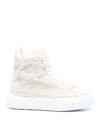 Casadei Textured High-neck Sneakers In Blanco