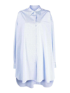 Maison Margiela Blue Striped Shirt In Cotton Poplin In Blue
