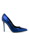Giuseppe Zanotti 100mm Metallic Leather Pumps In Blue