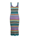 Ps By Paul Smith Horizontal-stripe Ribbed Dress In Multicolour