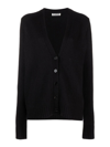 Jil Sander Wool Cardigan In Black