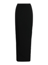Rick Owens Womens Black Soft Pillar Stretch-wool Blend Maxi Skirt In Black