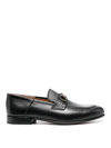 Ferragamo Gancini Logo Buckle Leather Mules In Black
