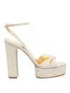 Casadei Betty Heel Sandals In Silver