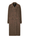 Dolce & Gabbana Notched-lapels Button-down Coat In Marrón