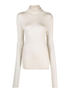 Wild Cashmere Fine-knit Rolle-neck Jumper In Beige