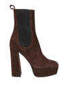 Sergio Rossi Bootie-85 Sr Alicia Platform In Marrón Oscuro