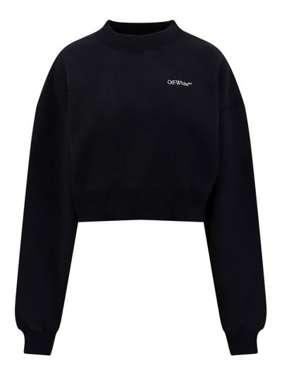 Off-white Black Cropped Sweatshirt