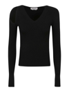 Alexander Mcqueen Cutout Ribbed Wool-blend Sweater In Negro