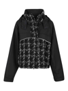 Giambattista Valli Tweed Hooded Coat In Black