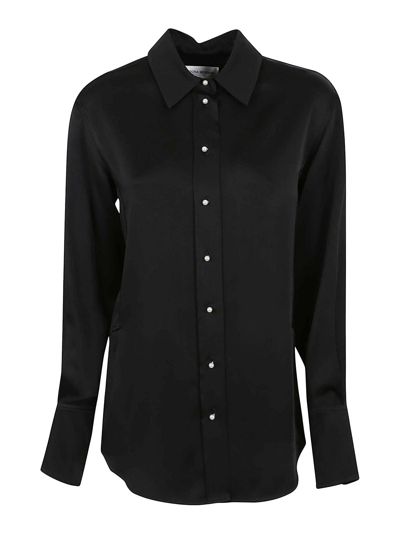 Victoria Beckham Waistcoat Long-sleeved Shirt In Black