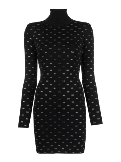 Elisabetta Franchi Dress With Strass In Nero