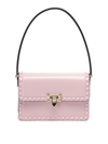 Valentino Rockstud23 Shoulder Bag In Smooth Leather In Silver