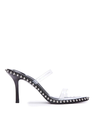 Alexander Wang Nova 100mm Leather Sandals In Black