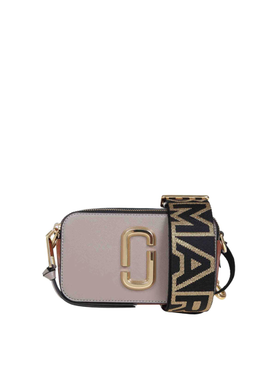 Marc Jacobs Snapshot Bag In Cement-colored Leather In Taupe