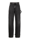 Darkpark Black Lisa Loose Fit Carpenter Jeans In Denim