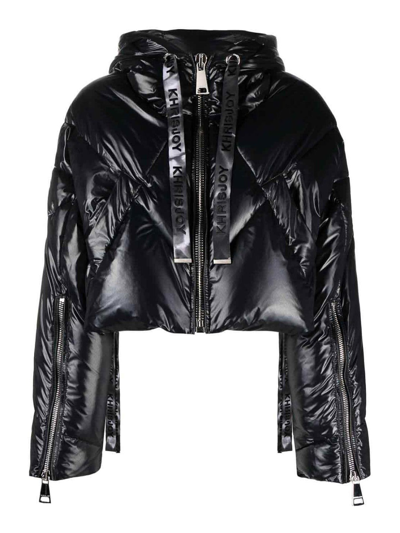 Khrisjoy Quilted Cropped Puffer Jacket In Black