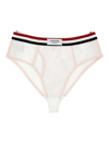 Thom Browne Color-block Briefs With Elastic Waistband And Sheer Panels In White