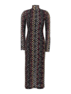 Missoni Wool-blend Turtleneck Maxi Dress In Multicolour