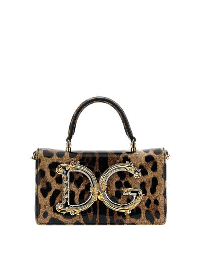 Dolce & Gabbana Leopardo Crossbody Bag In Multicolor