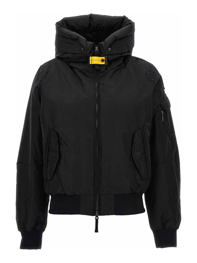 Parajumpers Gobi Core Logo-patch Hooded Jacket In Black