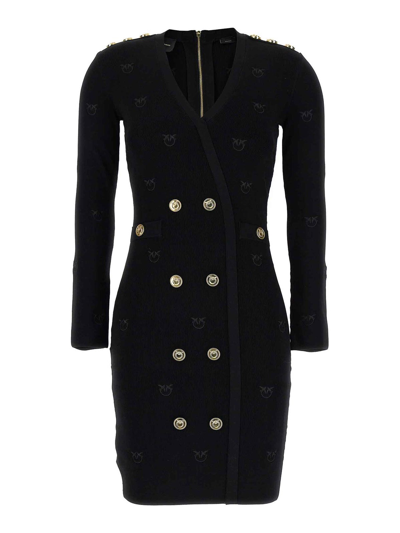 Pinko Drago Dress In Black