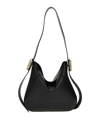 Lanvin Logo Embossed Melodie Hobo Bag In Black
