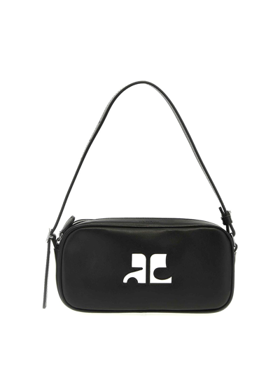 Courrèges Rdition Baguette Handbag In Black