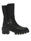 Stuart Weitzman Carrion Sole Soho Biker Booties In Negro