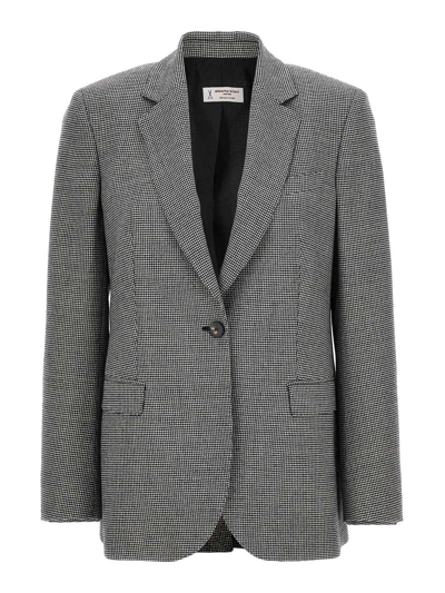 Alberto Biani Houndstooth Blazer In Multicolor