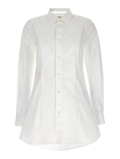 Marni Cut-out Collar Shirt In White