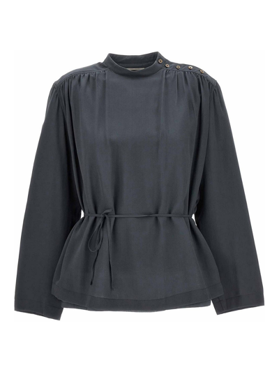 Lemaire Gray Soft Blouse In Gris