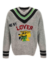 Erl Embroidery Sweater In Grey
